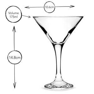 Martini pohár 210ml 6ks